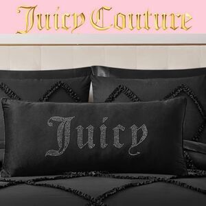 Juicy Couture Home Big Bling Pillow- Black